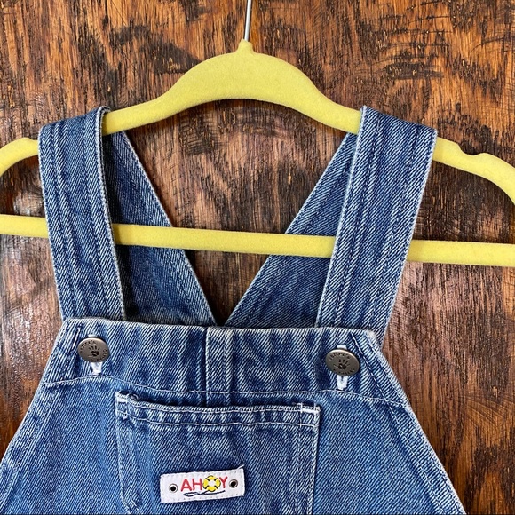 Carter’s baby Vintage Overall Denim Ahoy Sail boat 18M jeans - Picture 5 of 9